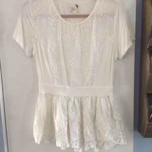 Peplum lace top